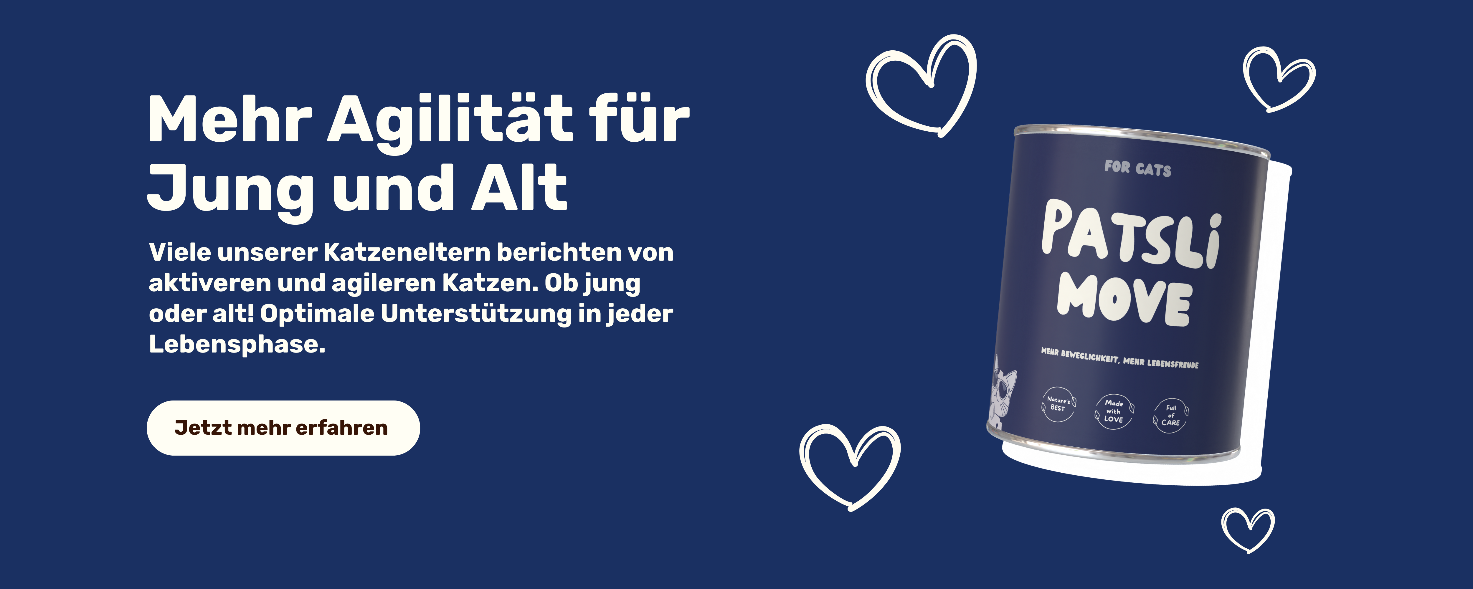 Nahrungsergänzungsmittel für Katzen, 
Deutschlands Nummer eins im Bereich Supplements für Katzen, Premium Supplement aus Deutschland, Tierärztlich geprüft & wissenschaftlich fundiert.