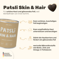 Patsli Skin & Hair Fell-Snack für Katzen, für glänzendes Fell & gesunde Haut
